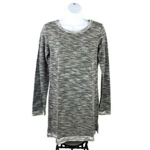 Kut From The Kloth Black White Marled Long Sleeve Pull Over Sweater Womens Small